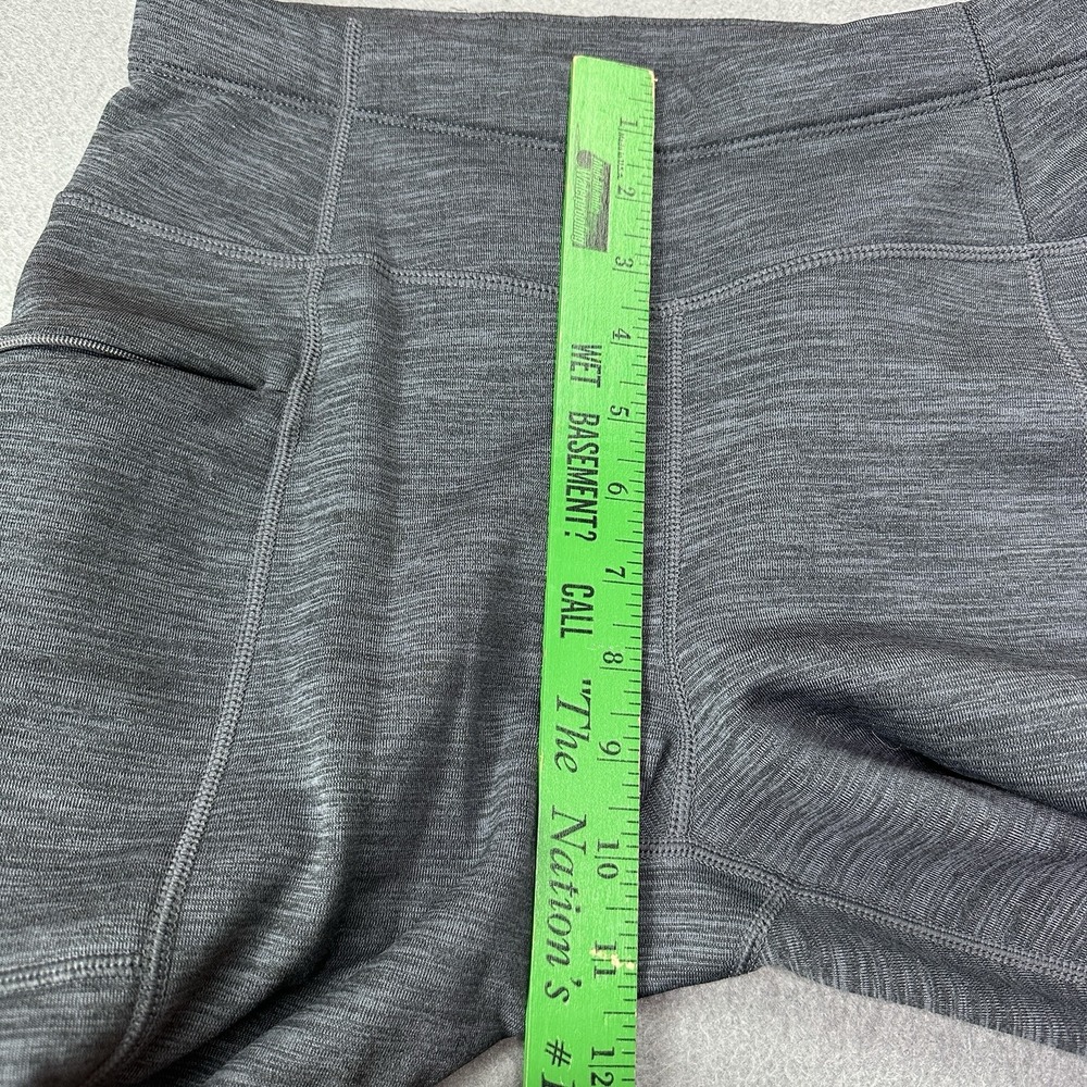 Title Nine Crash Polartec Fleece Lined Tights Heathered Grey Gorpcore Granola SM - Picture 7 of 11